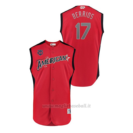 Maglia Baseball Bambino Minnesota Minnesota Twins 2019 All Star Game Player American League Jose Berrios Rosso